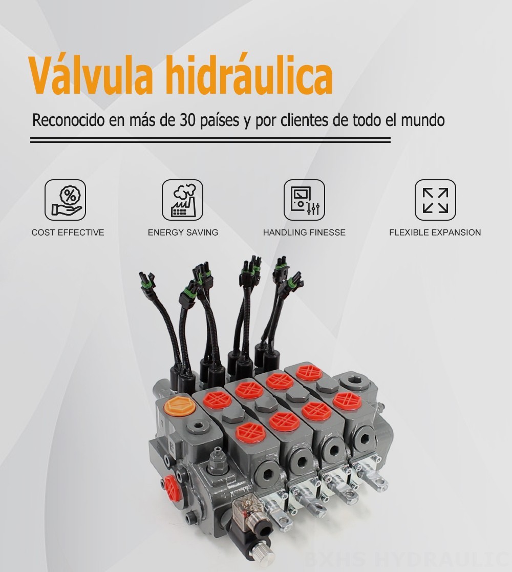 Válvula de descarga eléctrica HSDLS180 Manual 4 carretes Válvula direccional seccional